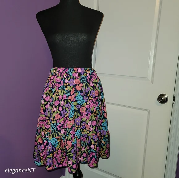SHEIN Curve Boho Floral Mini Skirt Size 1X NWOT Bohemian Cottage Core - Picture 5 of 10
